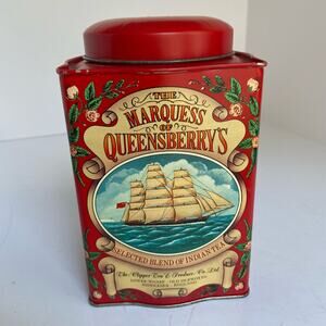 The Marquess of Queensbury's Indian Tea Tin Vintage Empty Clipper England GUC